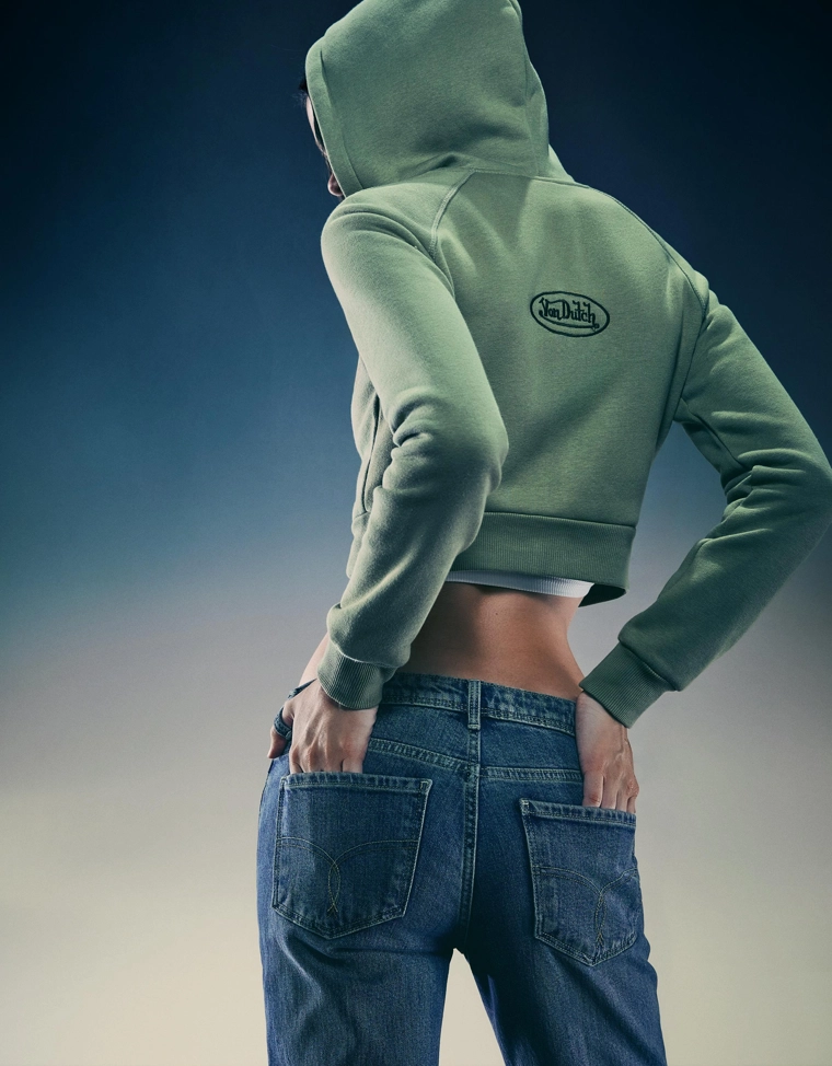 Толстовка Von Dutch на молнии с принтом