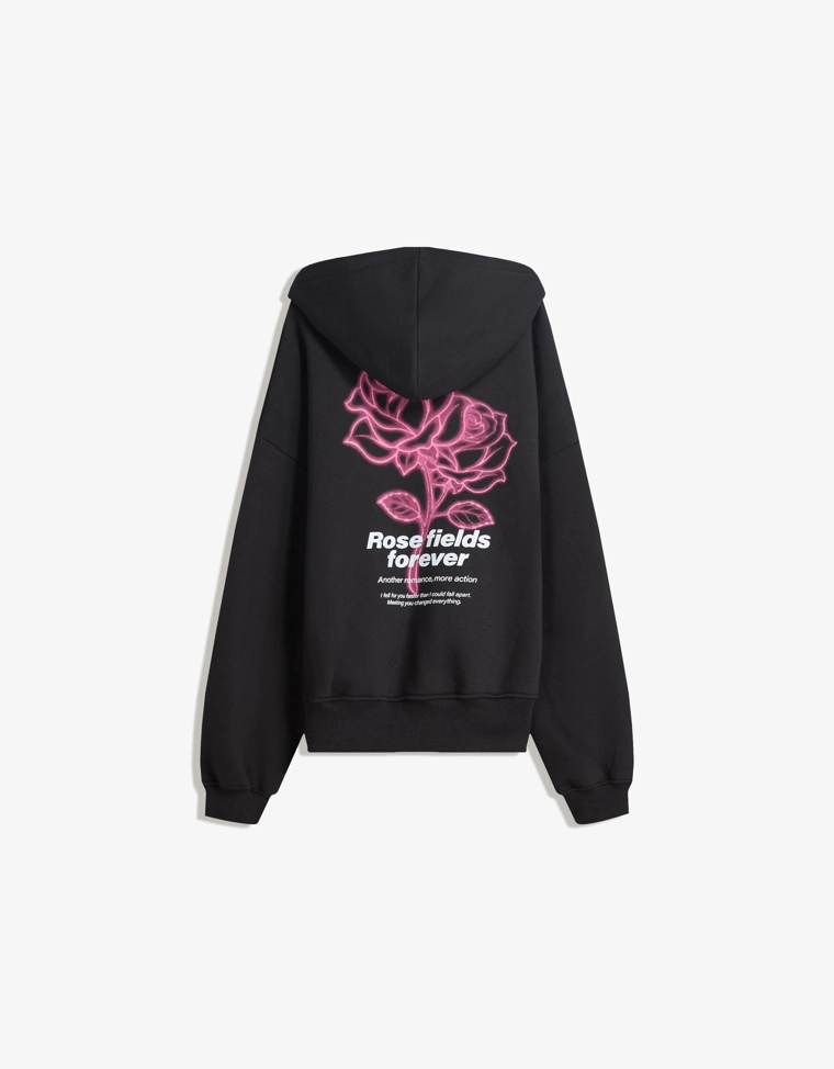 Худи с застежкой-молнией и принтом