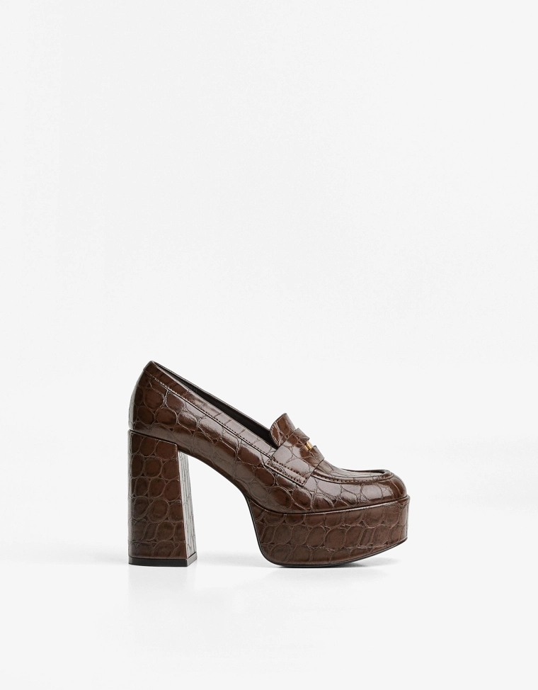 High-heel platform loafers