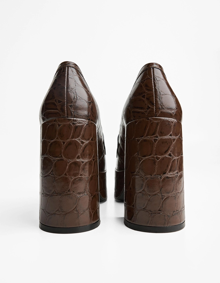 High-heel platform loafers