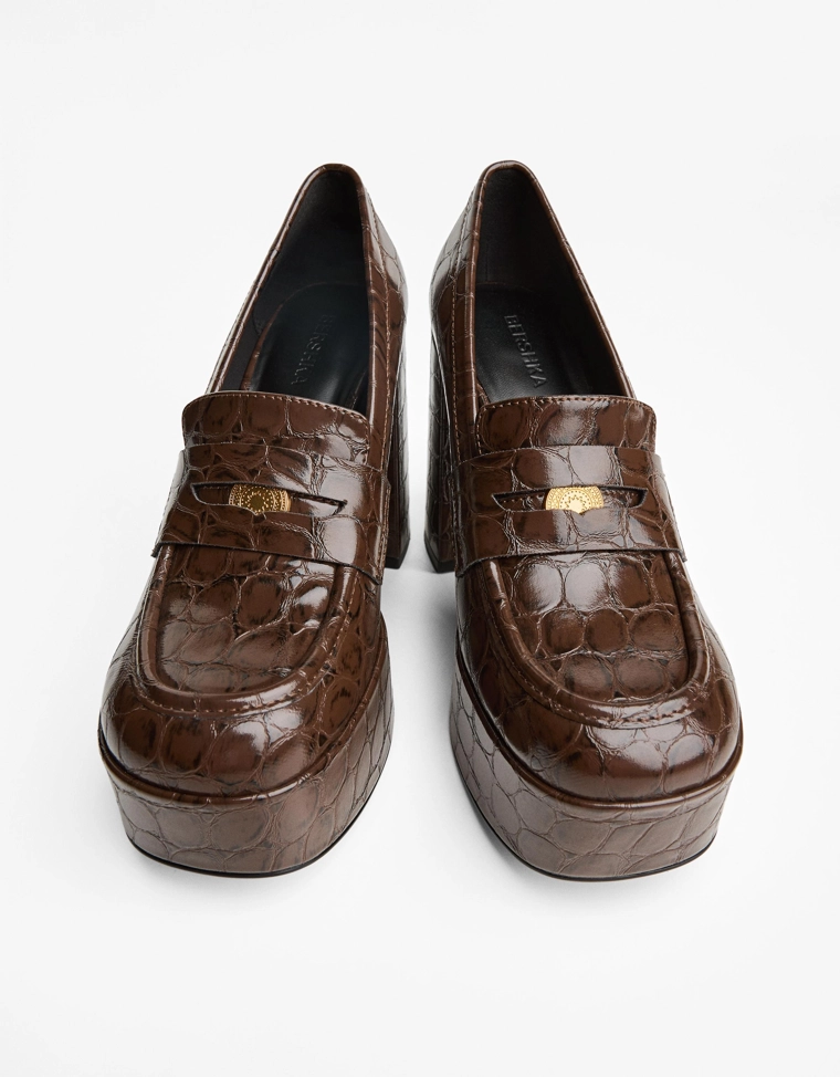 High-heel platform loafers