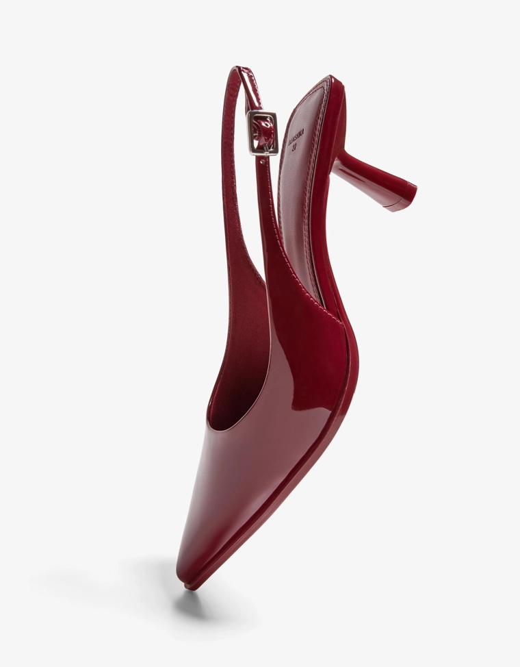 Туфли-мюли на среднем тонком каблуке