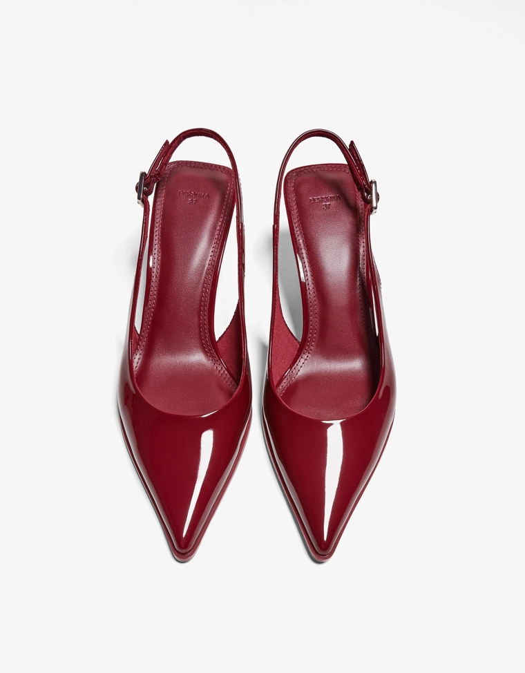 Туфли-мюли на среднем тонком каблуке