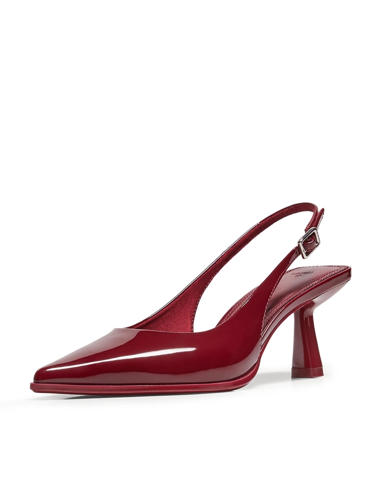 Туфли-мюли на среднем тонком каблуке