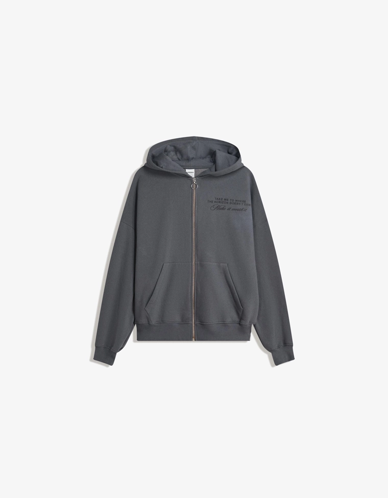 Худи с застежкой-молнией и заклепками