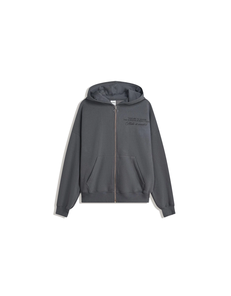 Худи с застежкой-молнией и заклепками