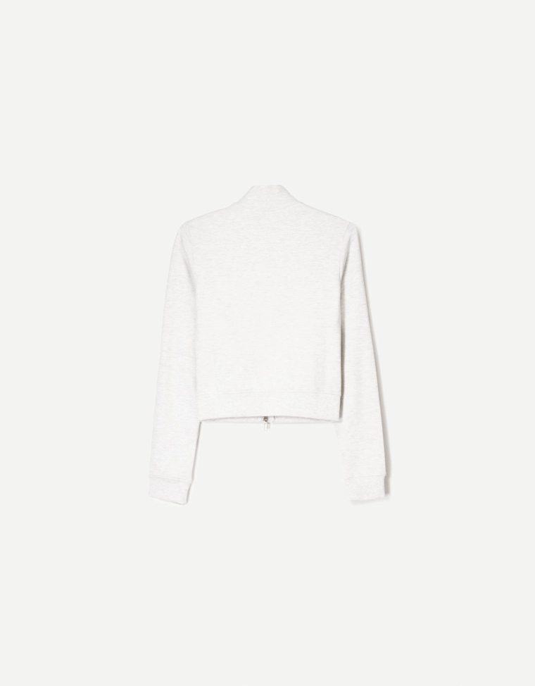 Толстовка с высоким воротником и молнией