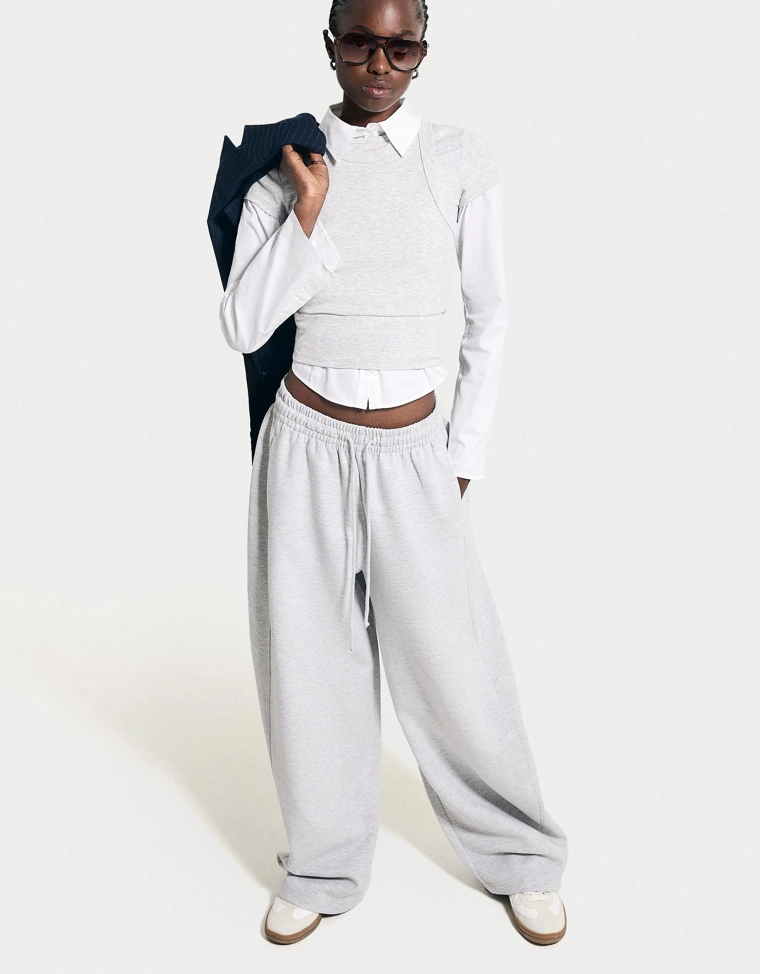 Брюки barrel из мягкой ткани