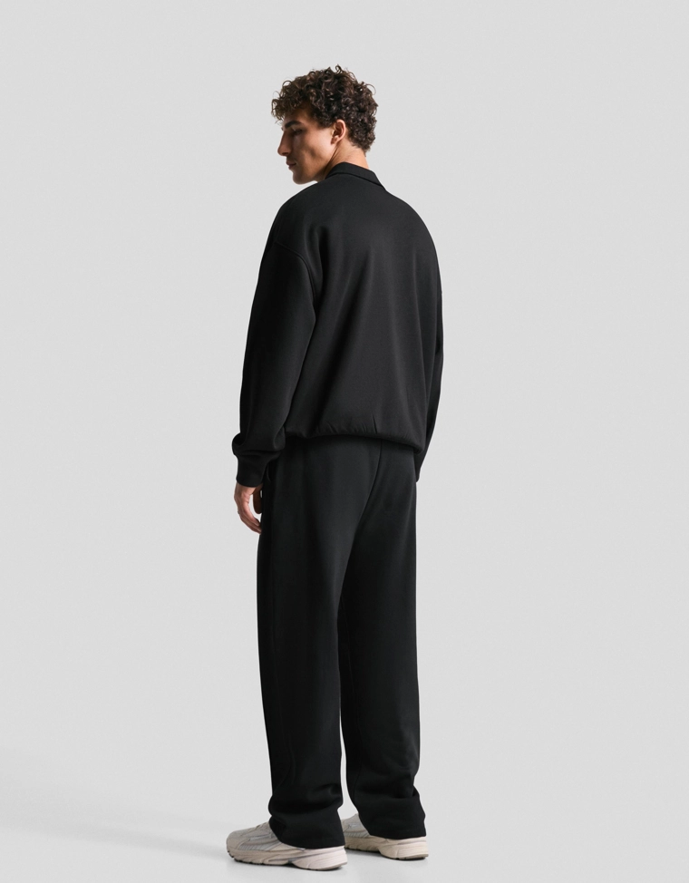 Толстовка с воротником поло