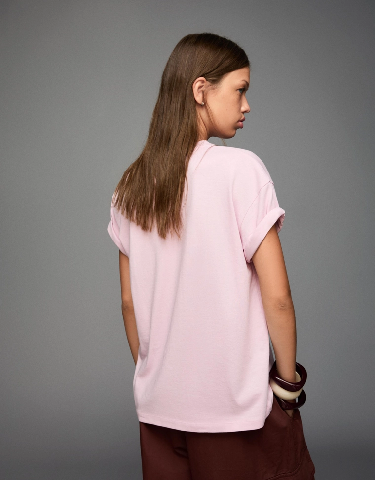 Футболка оверсайз с короткими рукавами и принтом