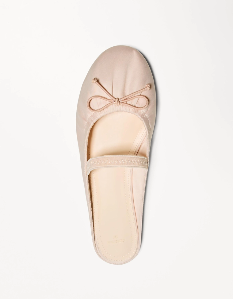 Кожаные балетки без задников