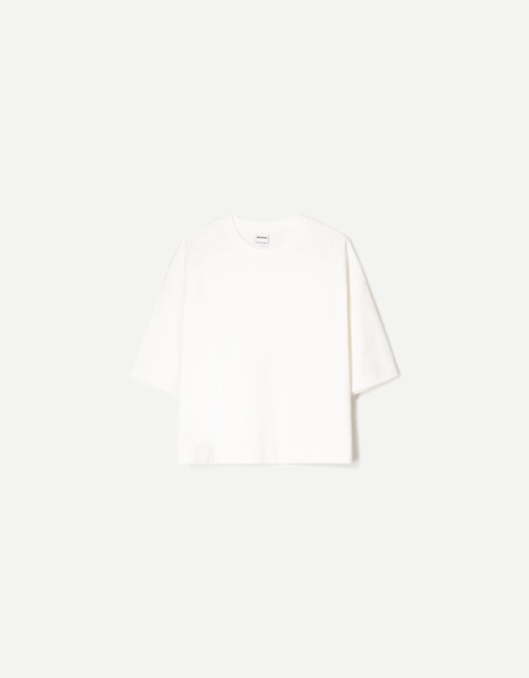 Футболка геометрического кроя из плотного хлопка