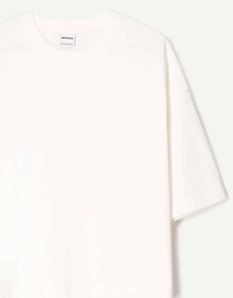 Футболка геометрического кроя из плотного хлопка