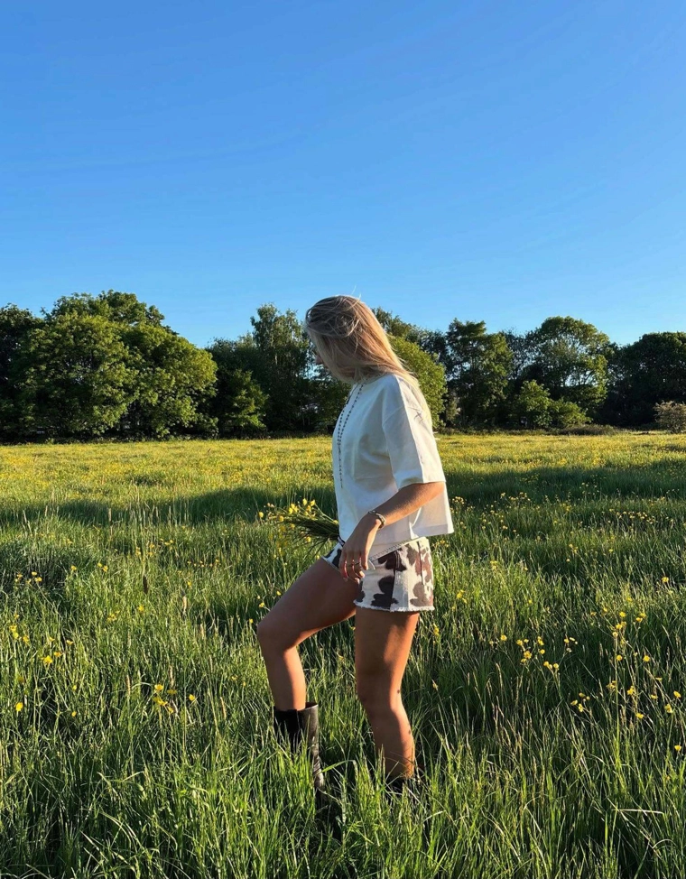 Футболка геометрического кроя из плотного хлопка