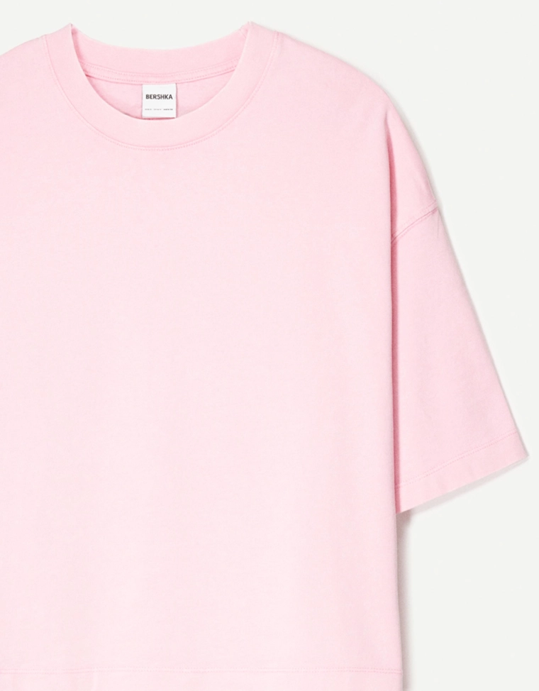 Футболка геометрического кроя из плотного хлопка