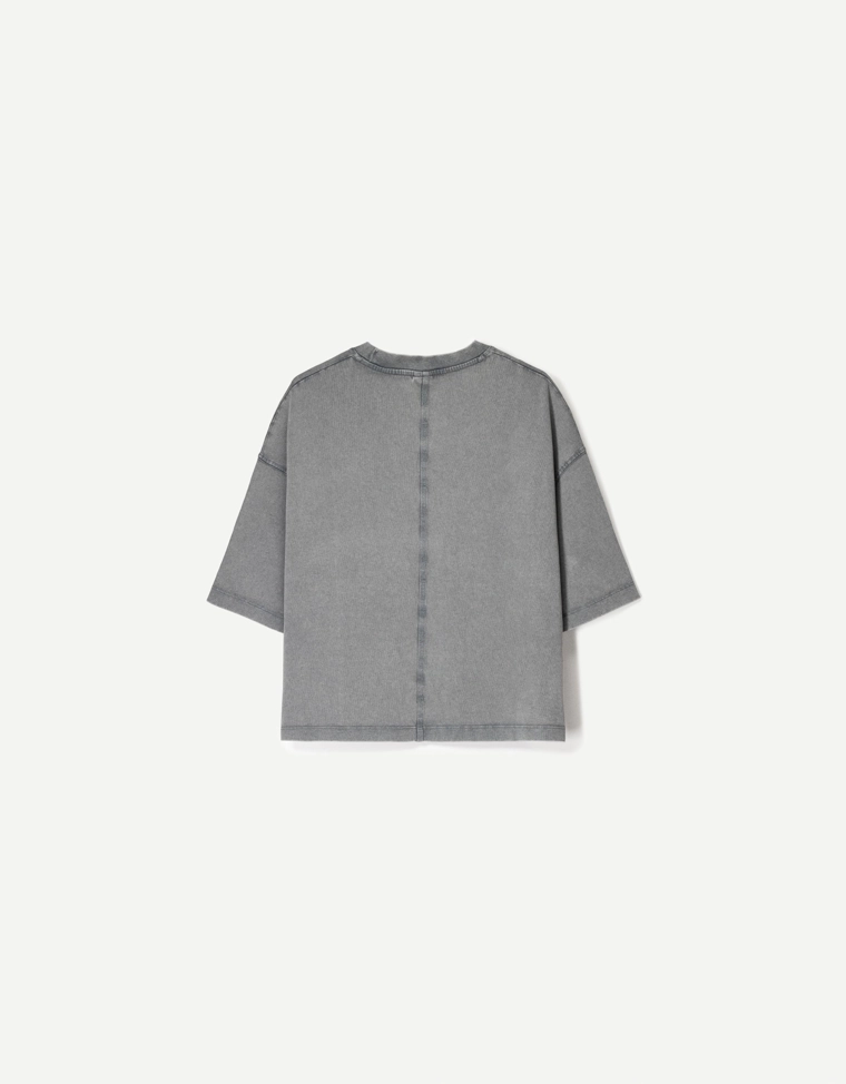 Футболка геометрического кроя из плотного хлопка