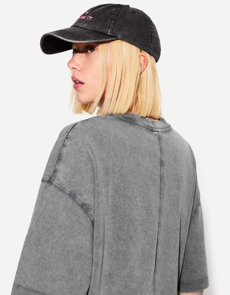 Футболка геометрического кроя из плотного хлопка