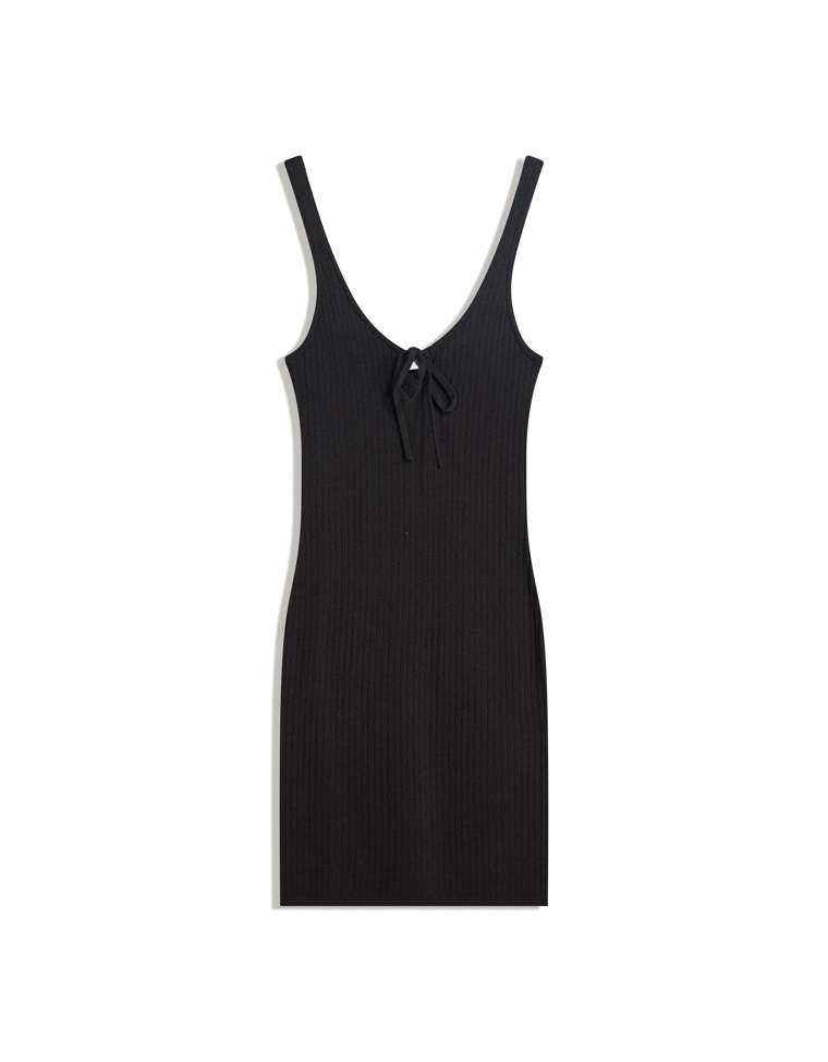 Мини-платье на бретелях с завязками