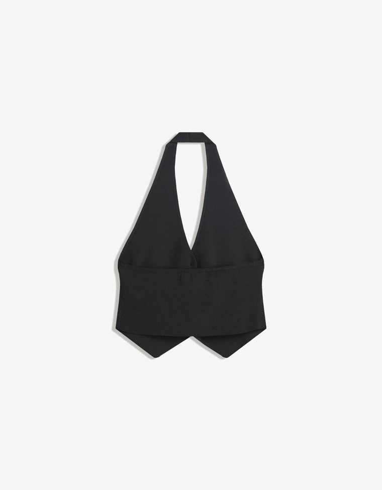 Жилет с горловиной халтер