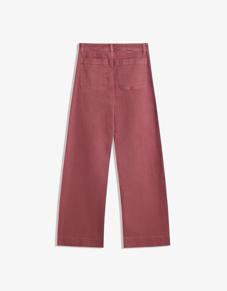 Бесшовные джинсы с широкими штанинами и карманами