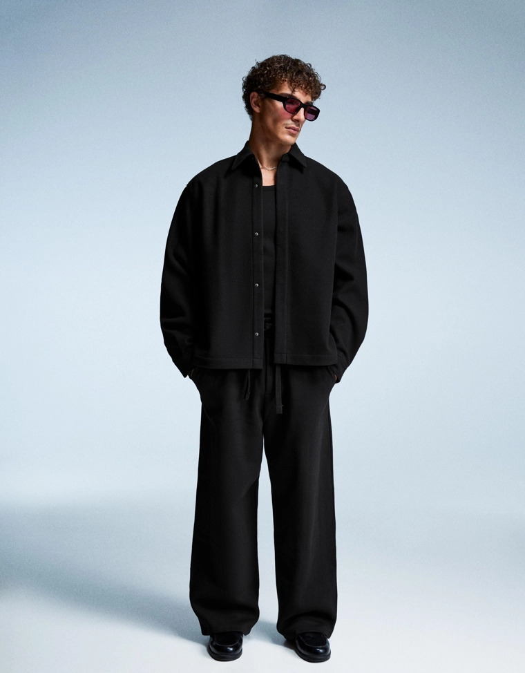 Куртка-рубашка свободного кроя из фланели