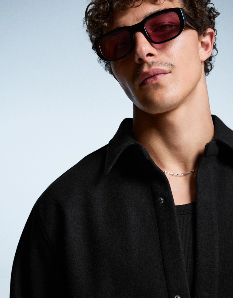 Куртка-рубашка свободного кроя из фланели