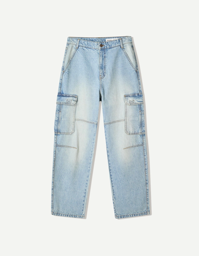 Джинсы карго свободного кроя