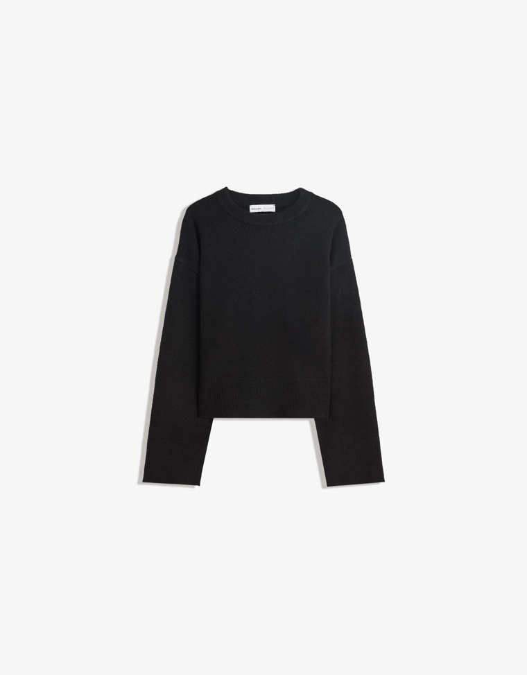 Свитер оверсайз в рубчик по низу