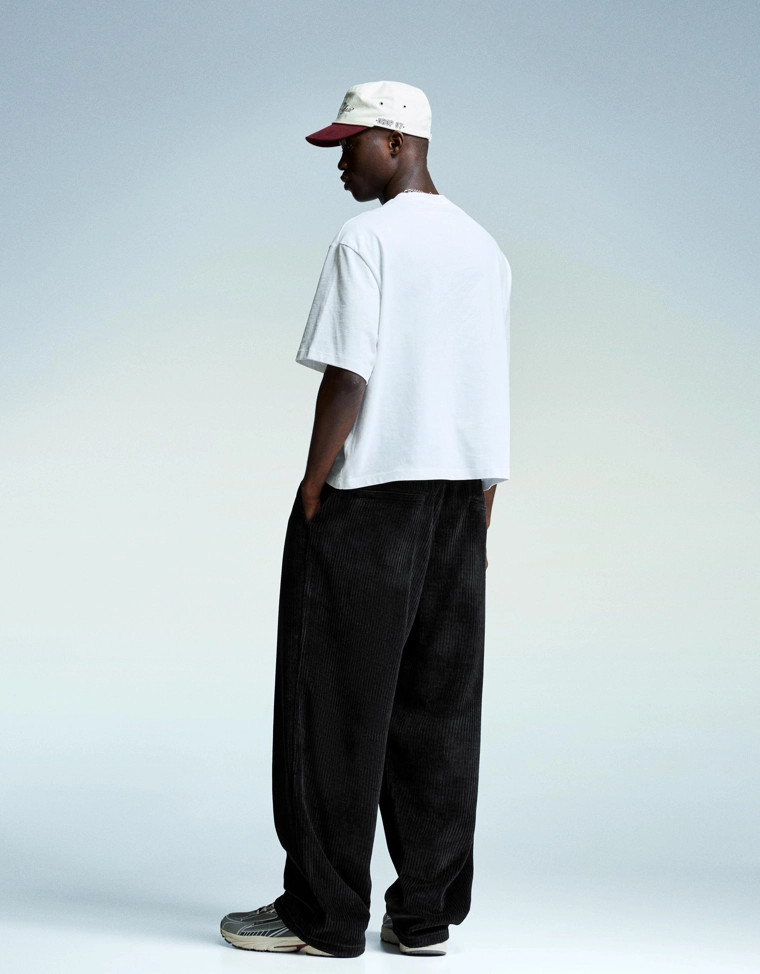 Брюки объемного свободного кроя из синели