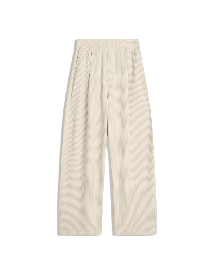 Брюки объемного свободного кроя из синели