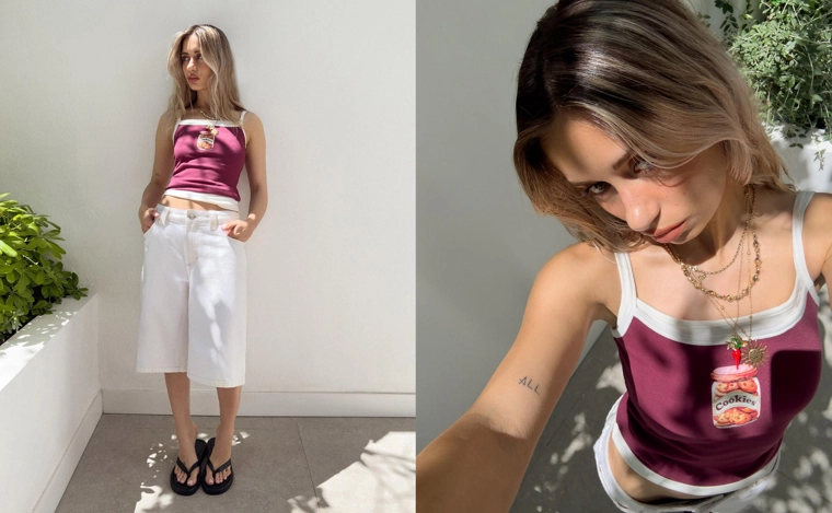 Джинсовые шорты свободного кроя