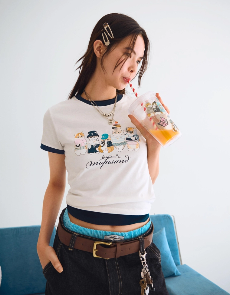 Футболка с короткими рукавами и принтом «Мофусанд»