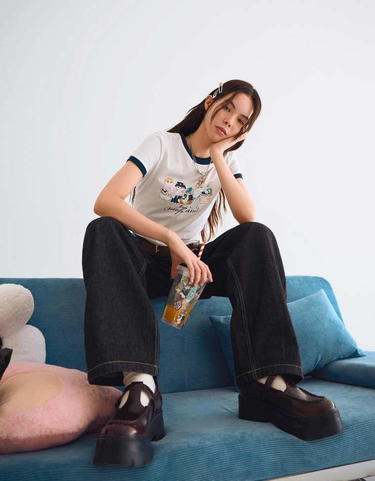 Футболка с короткими рукавами и принтом «Мофусанд»