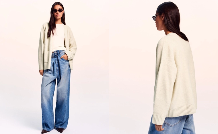 Кардиган с V-образным вырезом