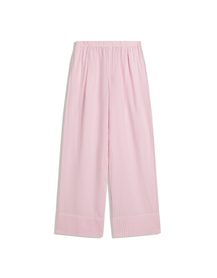 Широкие брюки из рельефной ткани