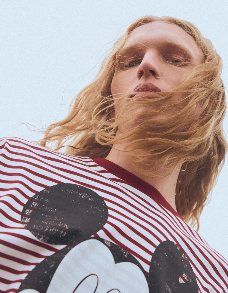 Футболка с длинными рукавами и принтом «Микки Маус»