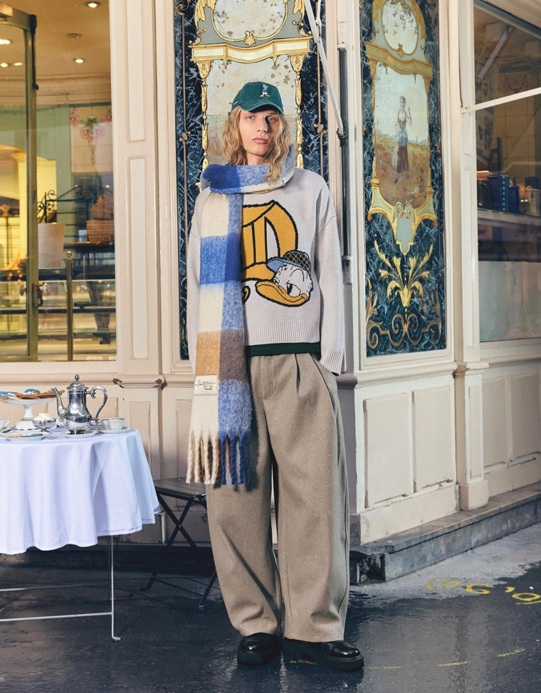 Жаккардовый свитер с Дональдом Даком