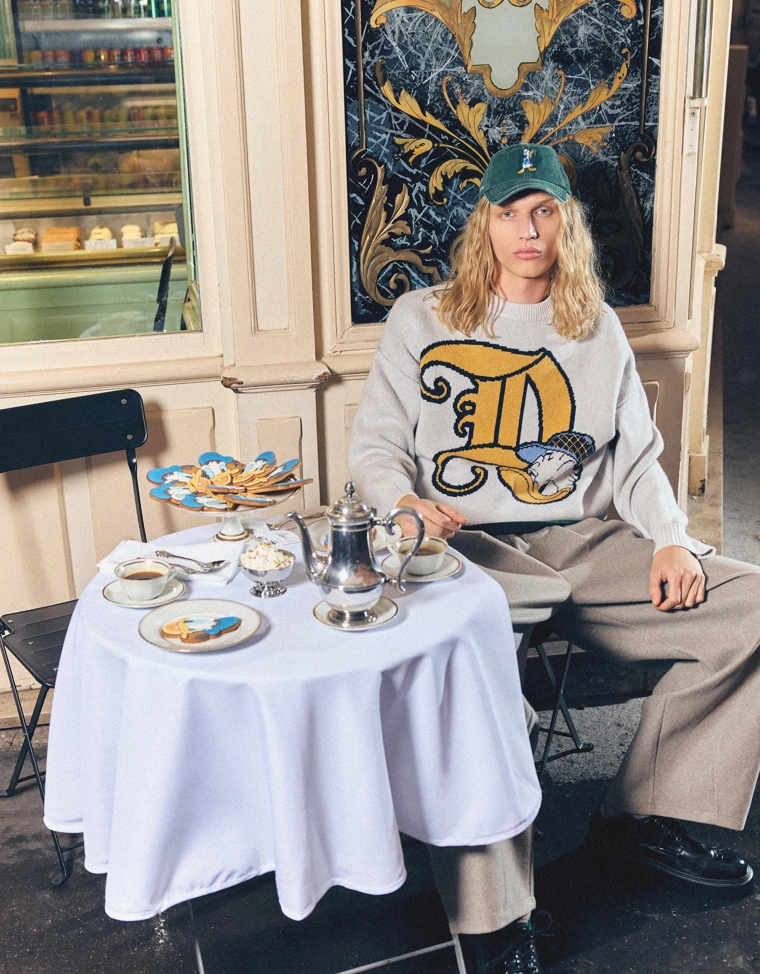 Жаккардовый свитер с Дональдом Даком