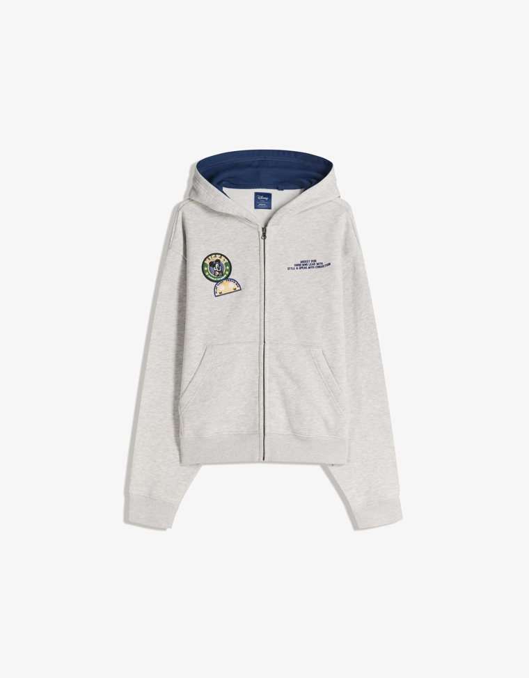 Толстовка с принтом disney и молнией на молнии