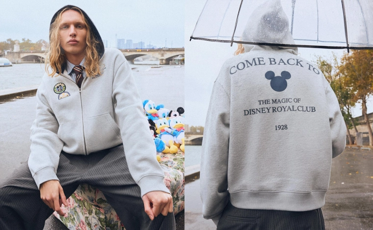 Толстовка с принтом disney и молнией на молнии