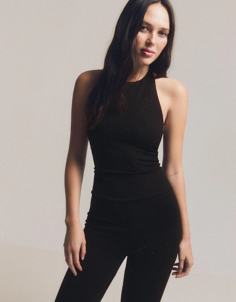 Облегающий комбинезон со стразами