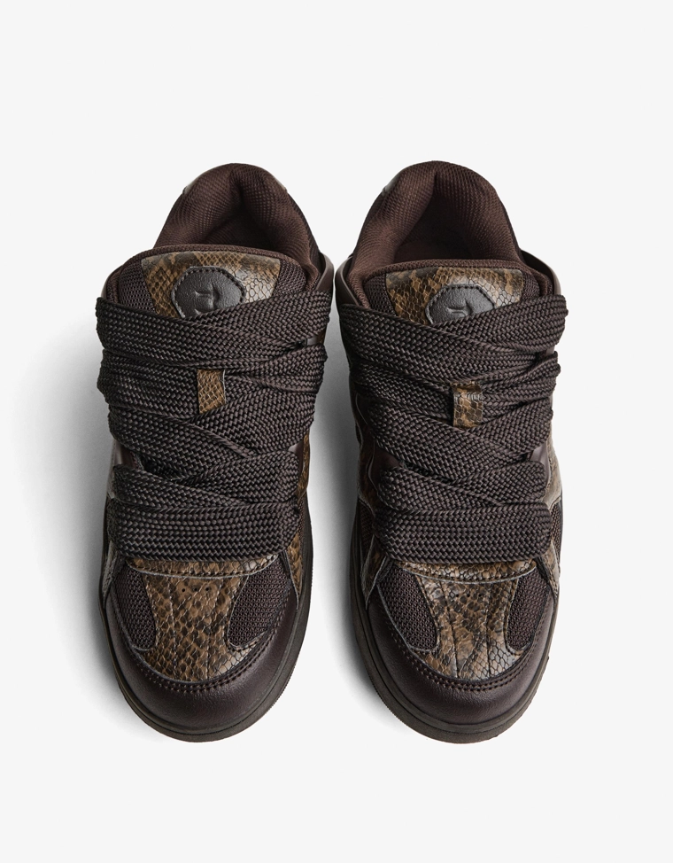 Скейт-кеды с анималистическим принтом