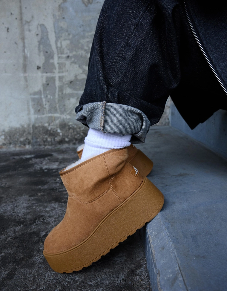 Ботинки на платформе с подкладкой из искусственного меха