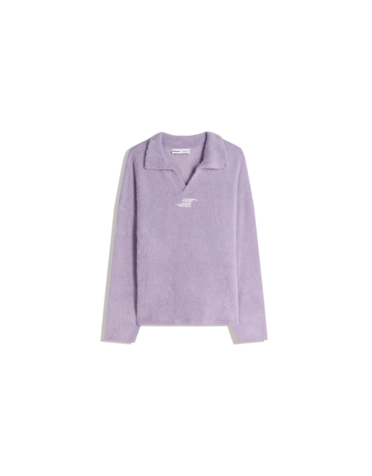 Свитер с воротником поло