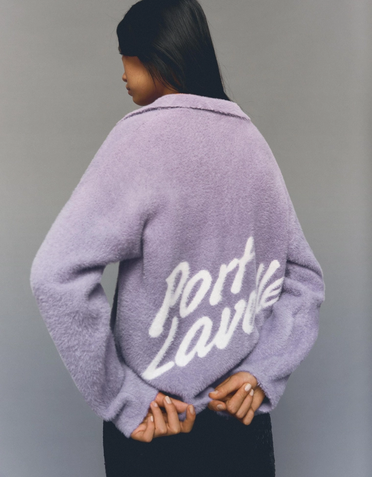 Свитер с воротником поло