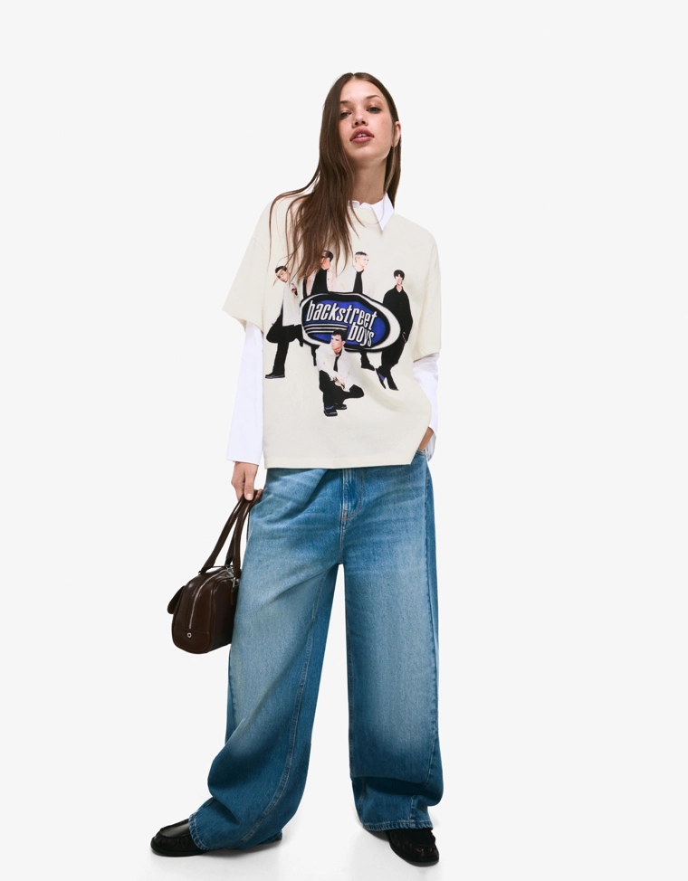 Футболка Backstreet Boys с короткими рукавами и принтом