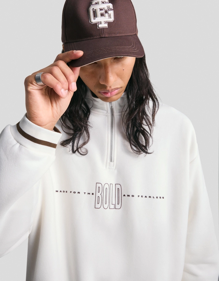 Printed quarter-zip sweatshirt