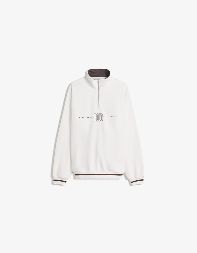 Printed quarter-zip sweatshirt