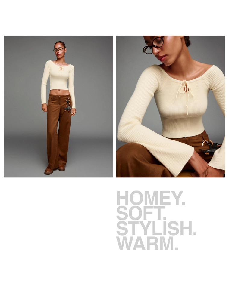 Свитер с завязкой