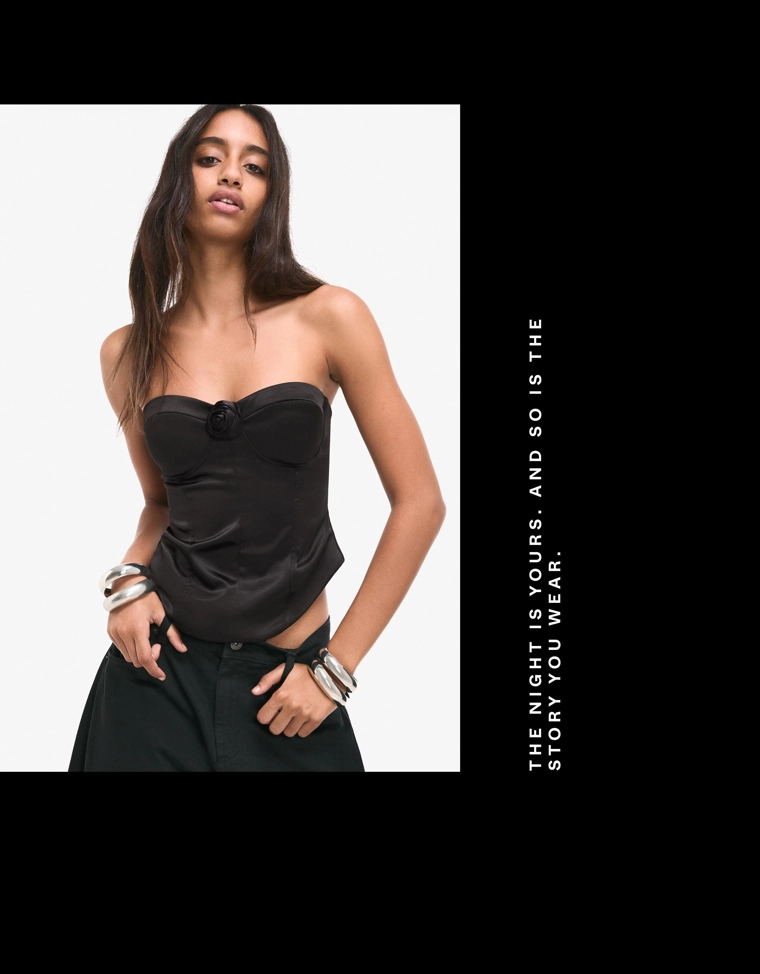 Сатиновый топ с цветочным принтом